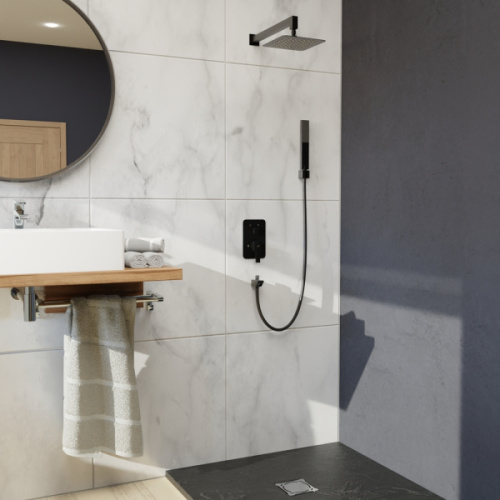 Душевой комплект RGW Shower Panels SP-54B черный матовый, черные - фото 3