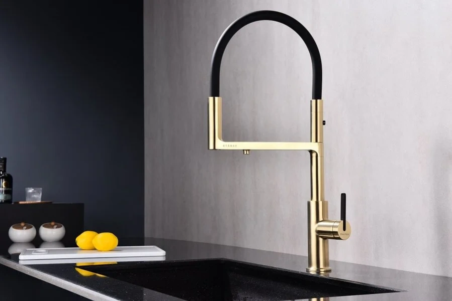 Смеситель для питьевой воды Paulmark Tornado светлое брашированное золото, однорычажные, двухрычажные - фото 8