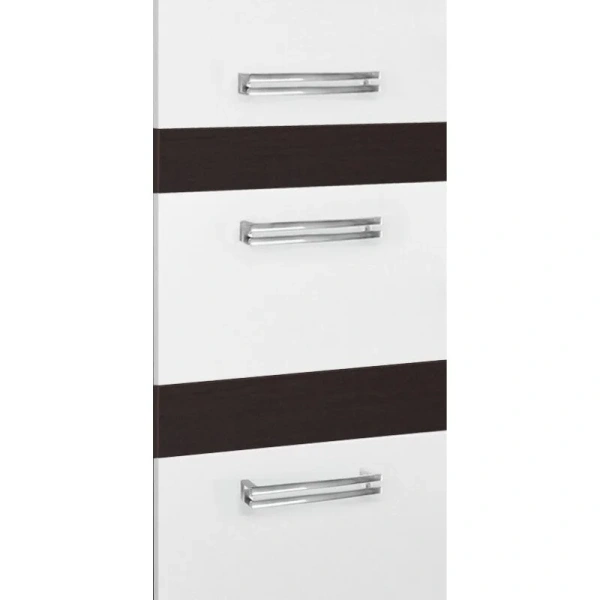 Шкаф-пенал подвесной Style Line Сакура 36 см белый/венге, подвесные - фото 5