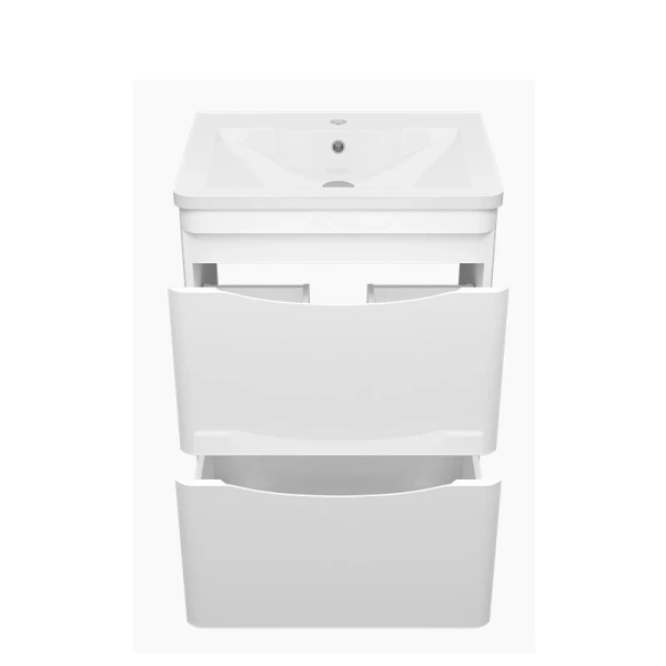 Тумба с раковиной напольная Misty Атлантик 60 см с ящиками, современная, hi-tech - фото 3