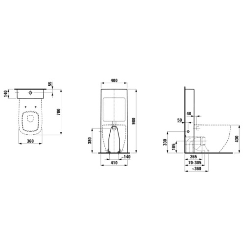 Унитаз напольный Laufen Palomba 8.2380.6 - фото 3