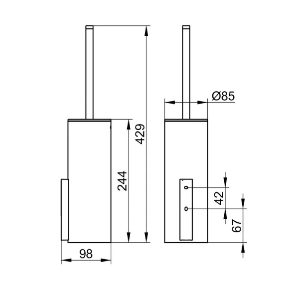 Ершик Keuco Edition 400 бронза шлифованная, современные, hi-tech - фото 2