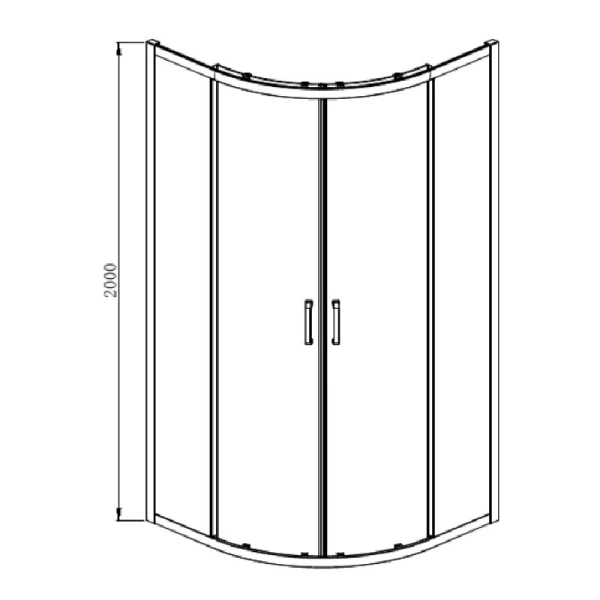 Душевой уголок Акватек 90x90 см профиль черный матовый - фото 2
