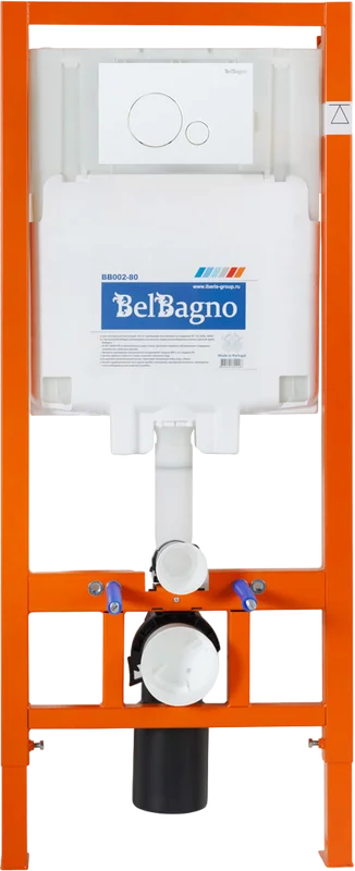 Унитаз с инсталляцией Belbagno Uno кнопка белая - фото 2