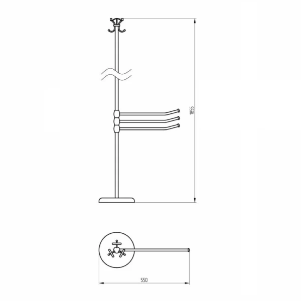 Вешалка для ванной Migliore Mirella бронза, классические, ретро, декорированные - фото 2