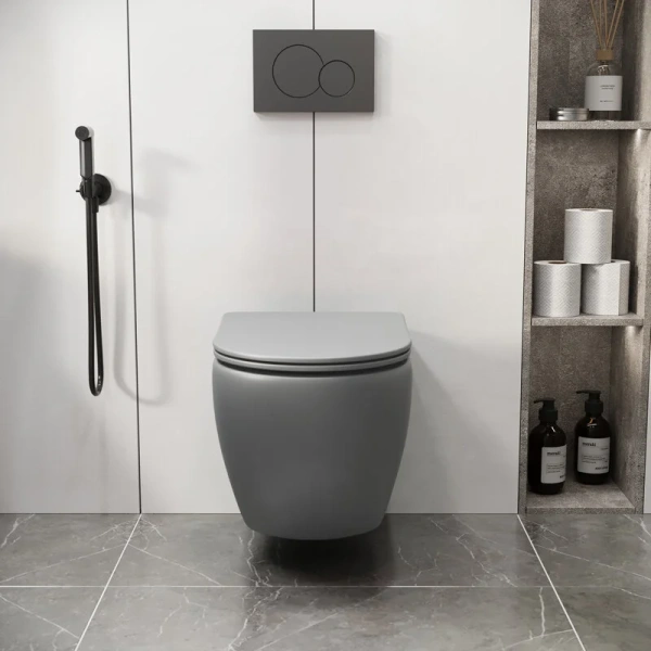 Унитаз подвесной Grossman Color светло-серый матовый, по запросу - фото 9