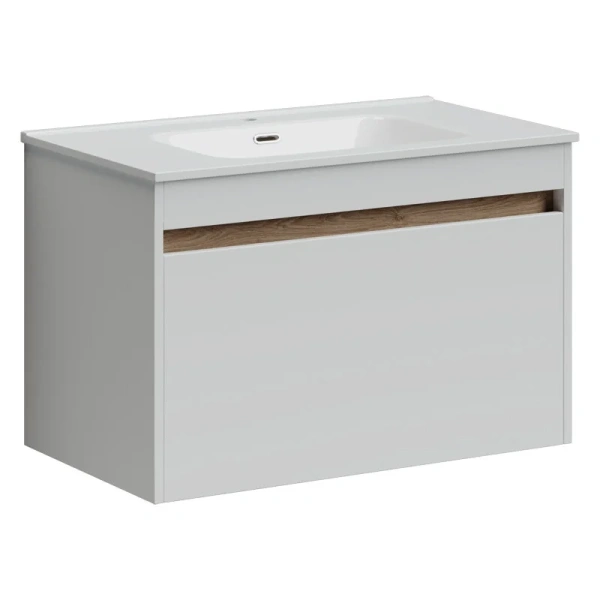 Тумба с раковиной подвесная Sancos Smart SM80W 80 см МДФ