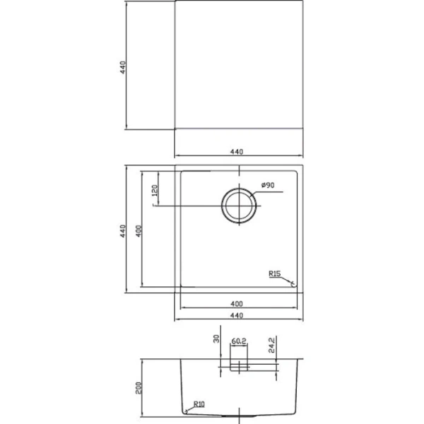Мойка для кухни IDDIS Edifice 44 см сатин - фото 2