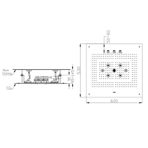 Верхний душ TOTO DBX117CAV1 - фото 4