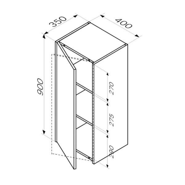 Шкаф подвесной Am.Pm X-Joy 40 см белый глянец, в наличии - фото 2