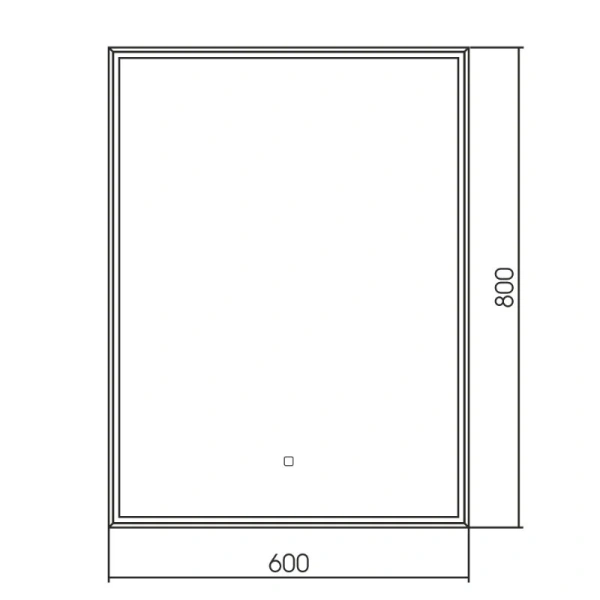 Зеркало с подсветкой Abber See 60 см с диммером - фото 2