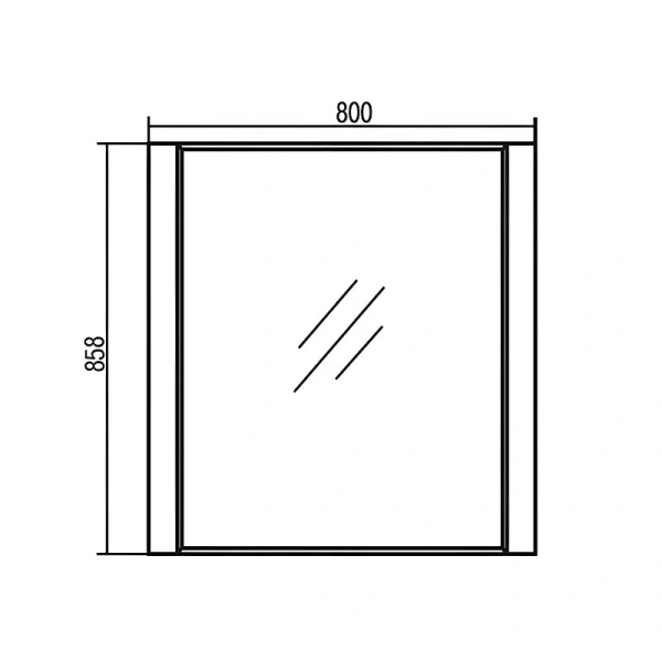 Зеркало Акватон Ария 1A141902AA 80 см прямоугольное, по запросу, нет в наличии - фото 2