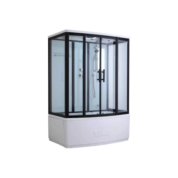 Душевой бокс Timo Standart 150x88 см профиль черный - фото 1