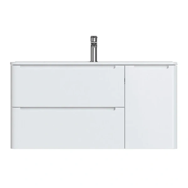 Тумба с раковиной подвесная IDDIS Edifice EDI10W1i95K 100 см с двумя ящиками и одной дверкой, подвесная, пристенная - фото 4