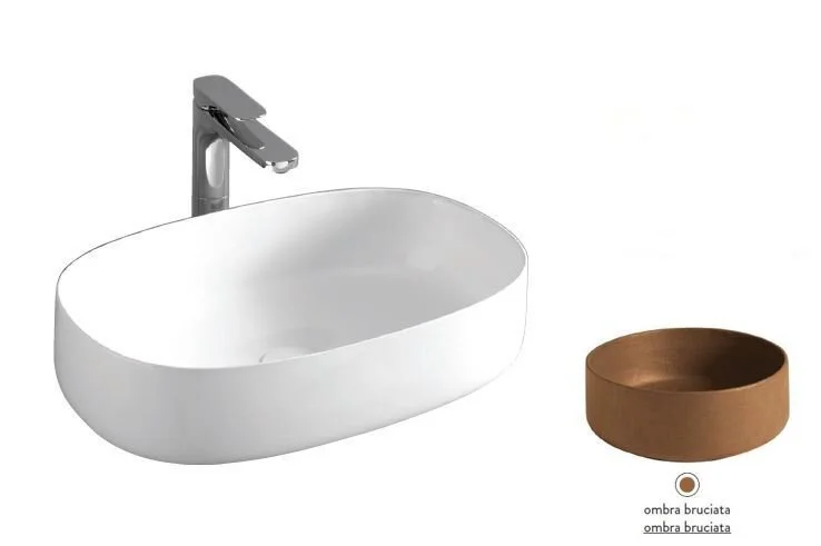 Раковина Artceram Cognac 55 см ombra bruciata, современные, hi-tech - фото 2