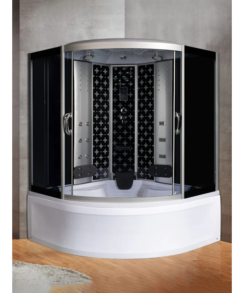 Душевой бокс River Temza 150x150 см с поддоном стекло тонированное - фото 2