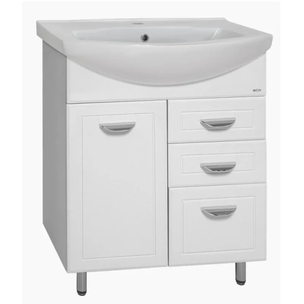 Тумба под раковину напольная Misty Дрея 65 см с двумя ящиками, нет в наличии - фото 2