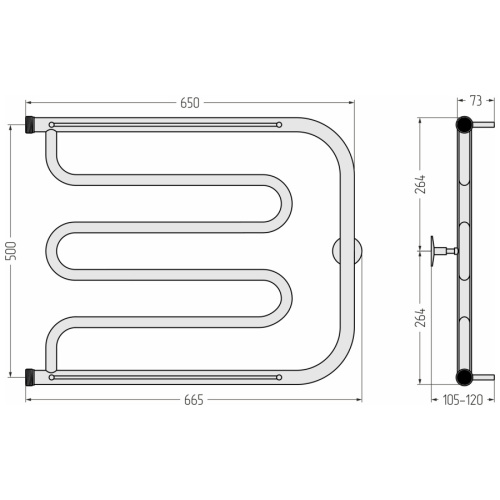 Схема, для систем горячего водоснабжения, для систем отопления, c боковым подключением - фото 5