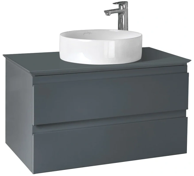 Тумба под раковину подвесная Jacob Delafon Madeleine 83 см серая матовая - фото 1