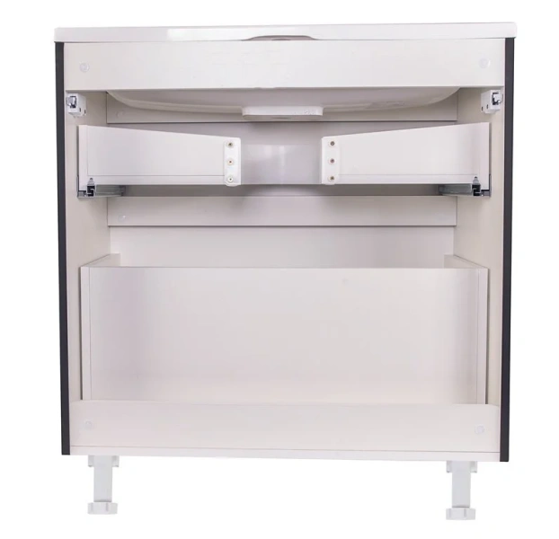 Тумба под раковину напольная Style Line Бергамо 90 см черная, напольная, пристенная - фото 4