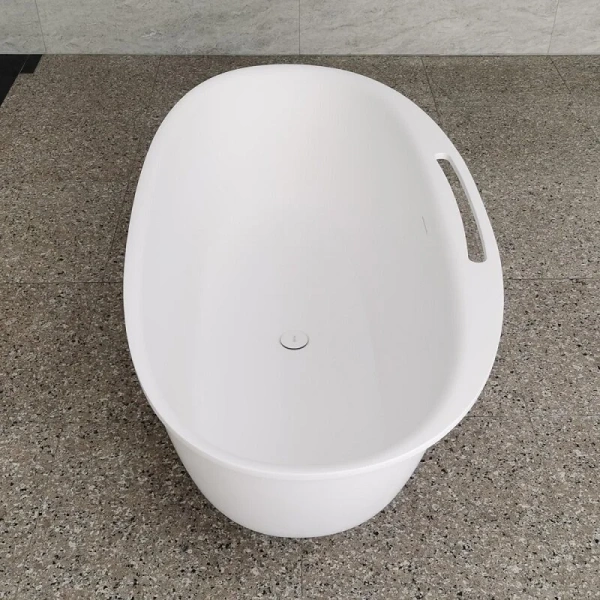 Ванна из искусственного камня Abber Stein 170x85 см белая матовая, в наличии - фото 9