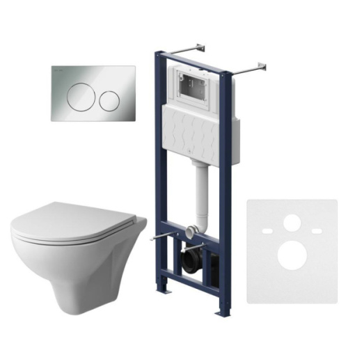 Унитаз с инсталляцией Am.Pm Gem IS490 с сиденьем микролифт и клавишей - фото 2