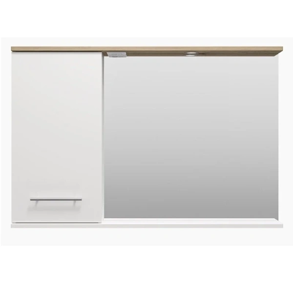 Зеркальный шкаф с подсветкой Misty Респект Э-Рес02120-1 120 см ЛДСП