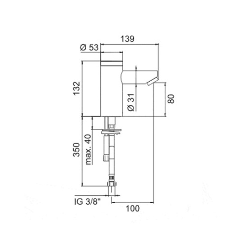 Смеситель для раковины бесконтактный Keuco Plan 54912 - фото 3