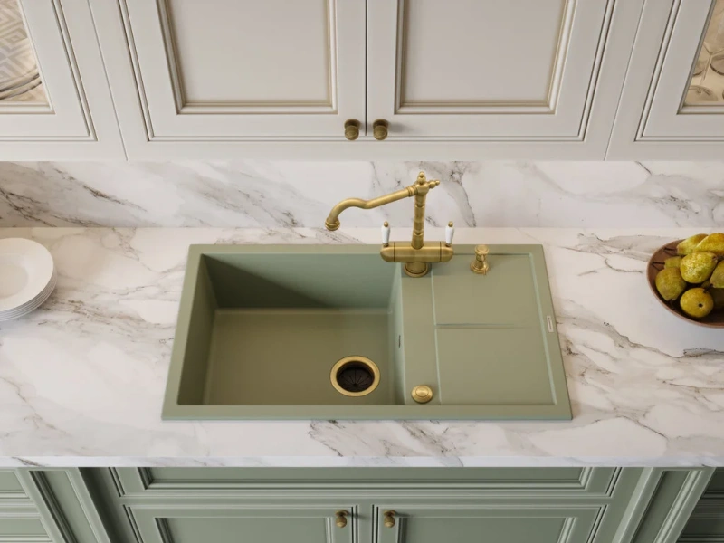 Мойка для кухни Omoikiri Sumi 86A-WG 86 см wind green, врезные - фото 2