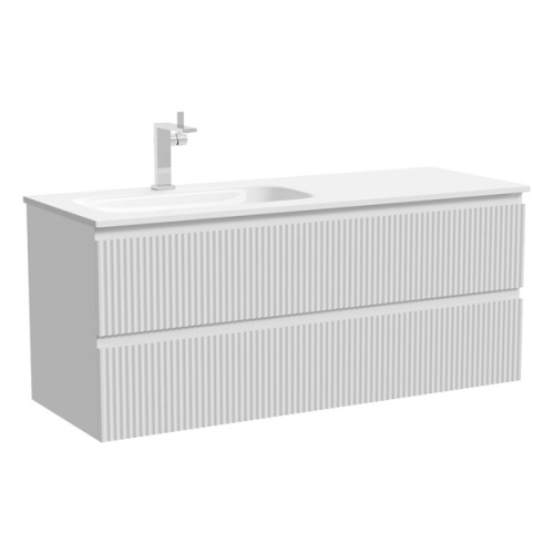 Тумба под раковину подвесная Sancos Snob R 120 см левая bianco