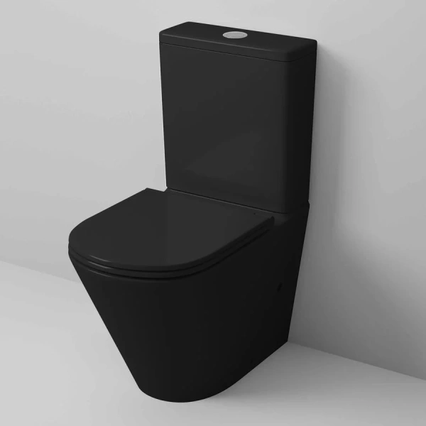 Унитаз компакт Grossman черный, с бачком - фото 4