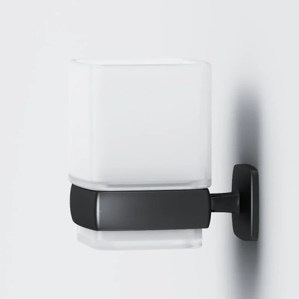 Стеклянный стакан AM.PM Gem черный матовый, металлические, стеклянные - фото 4