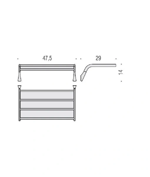Полотенцедержатель Colombo Land хром, современные, hi-tech - фото 2