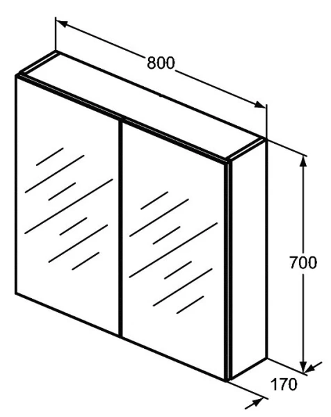 Зеркальный шкаф с подсветкой Ideal Standard Mirror&Light 80 см алюминий, нет в наличии - фото 2