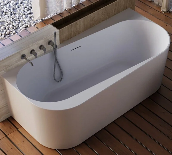 Акриловая ванна Abber 170х78 см полукруглая - фото 1