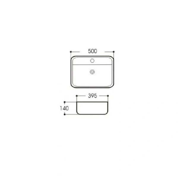 Раковина Акватек Вега 50 см на столешницу белая - фото 2
