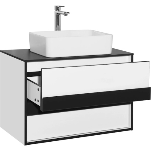 Тумба с раковиной подвесная Style Line Амстердам ЛС-000010042 80 см со столешницей, под накладную раковину - фото 5