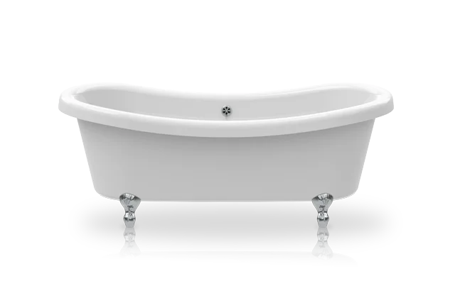 Ванна акриловая Knief Chateau 0100-073-01 180 х 80 см с 4-мя ножками лапа с когтями цвета латунь - фото 2