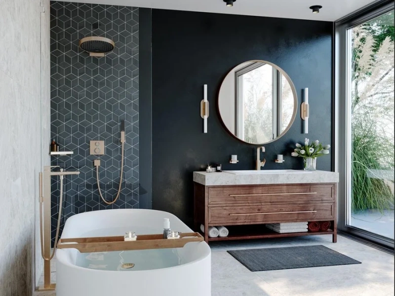 Смеситель для ванны Hansgrohe Metropol шлифованная бронза, современные, hi-tech - фото 3