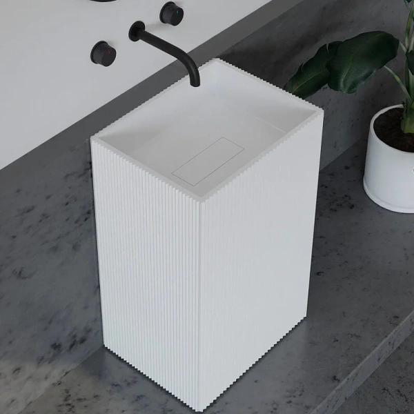 Раковина Abber Stein 50 см белая матовая - фото 1