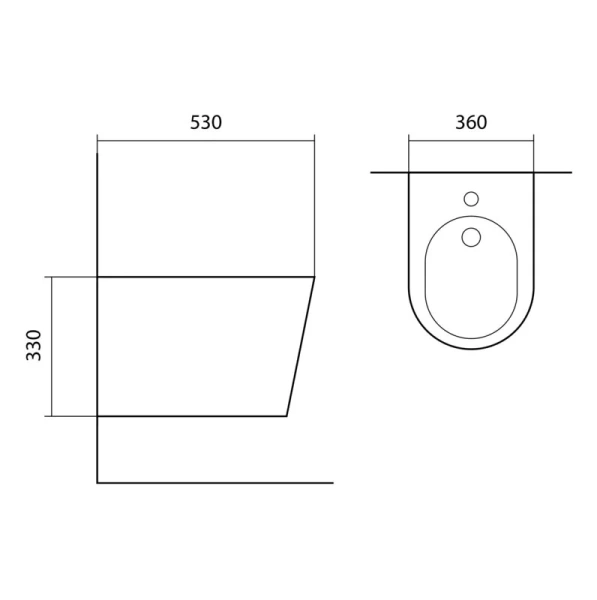 Биде подвесное Акватек Вега AQ1057 фарфор - фото 4