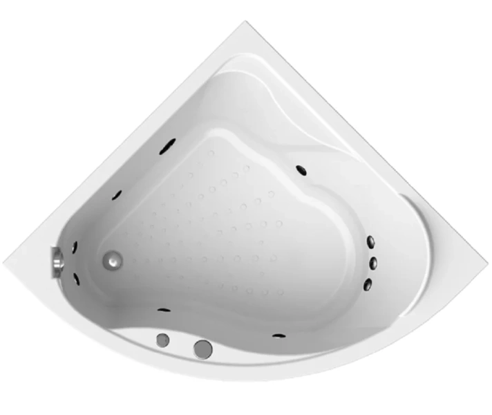 Ванна гидромассажная акриловая Vannesa Massage Альтея, 125 х 125 см, система баланс хром - фото 1
