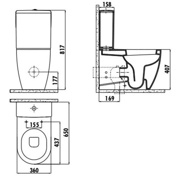 Унитаз компакт Creavit Free FE360-00CB00E-0000 с функцией биде - фото 2