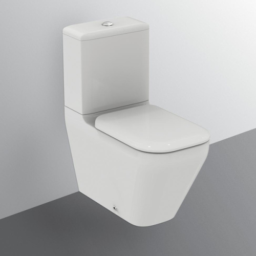 Чаша для унитаза-компакта Ideal Standard Tonic II технология AquaBlade, безободковые, сиденье с микролифтом , с антивсплеском, компакт, низкие - фото 4