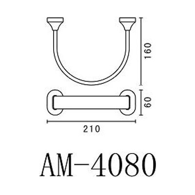 Полотенцедержатель для ванной Art&Max Ovale AM-4080 - фото 2