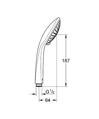 Душевая стойка Hansgrohe Croma с однорычажным смесителем - фото 4