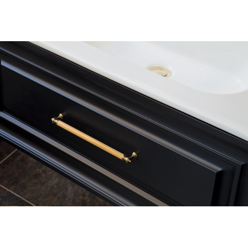 Тумба под раковину, цвет черный матовый, фурнитура золото, La Beaute Cornelia index_2 - фото 5
