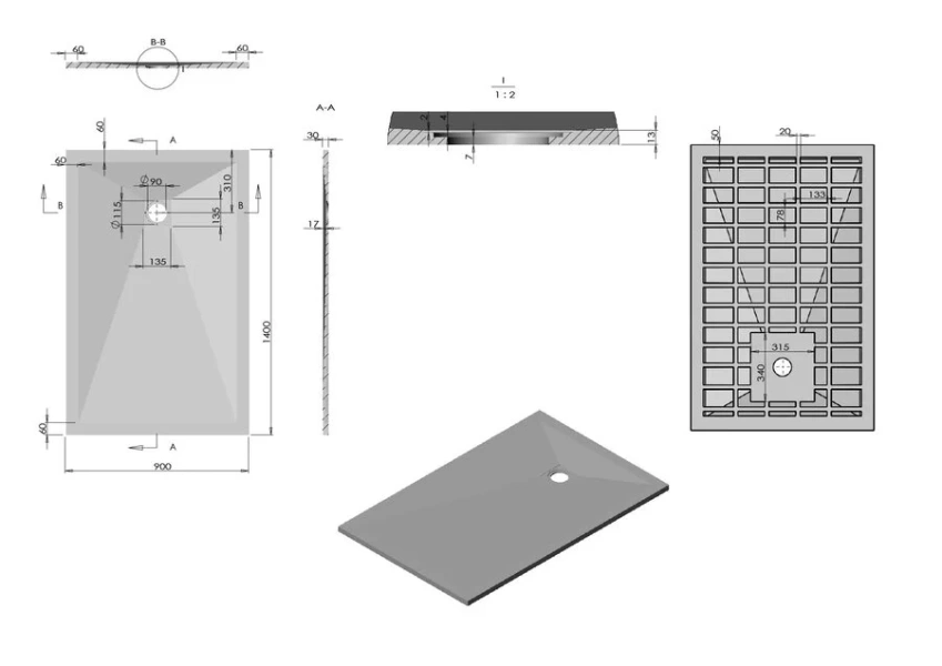 Душевой поддон Vincea VST-4SR9014 140х90 см прямоугольный - фото 2