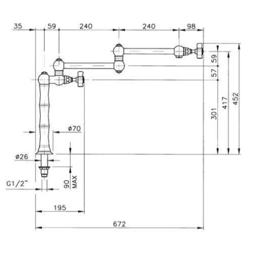 Смеситель для кухни Nicolazzi D.Anglaises 1452 - фото 4