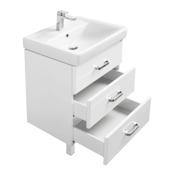 Тумба с раковиной напольная Акватон Америна 60 см белая - фото 4